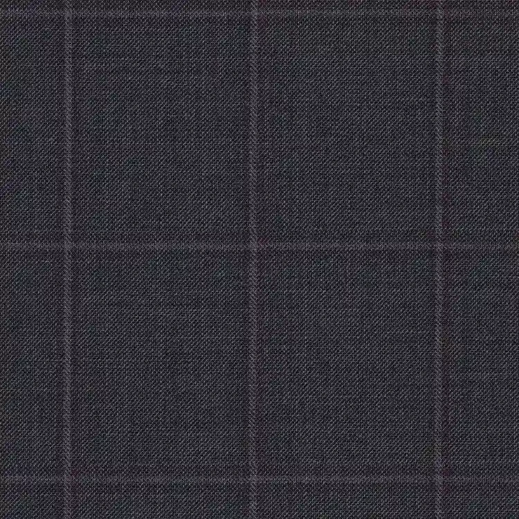 Gray with Maroon Windowpane