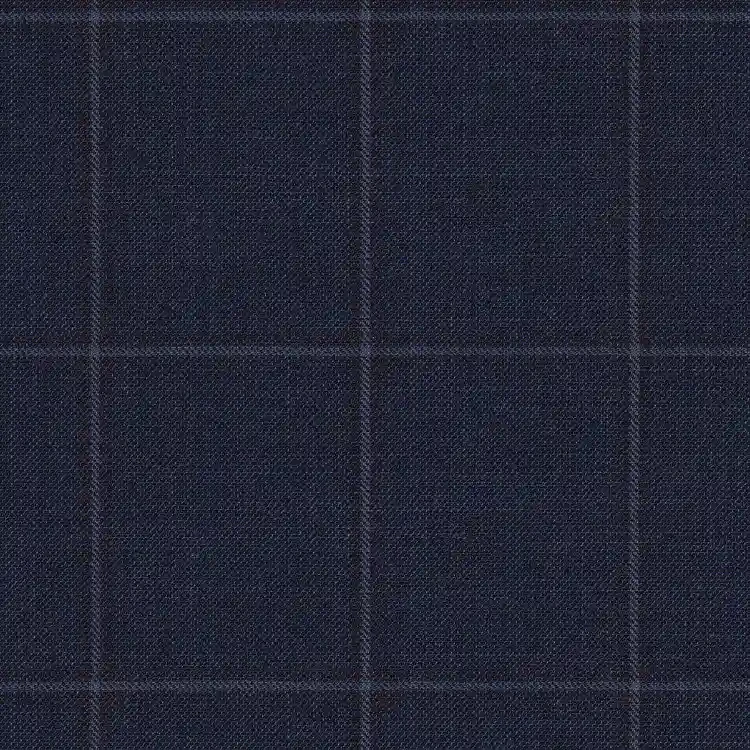 Denim Blue with Maroon Windowpane