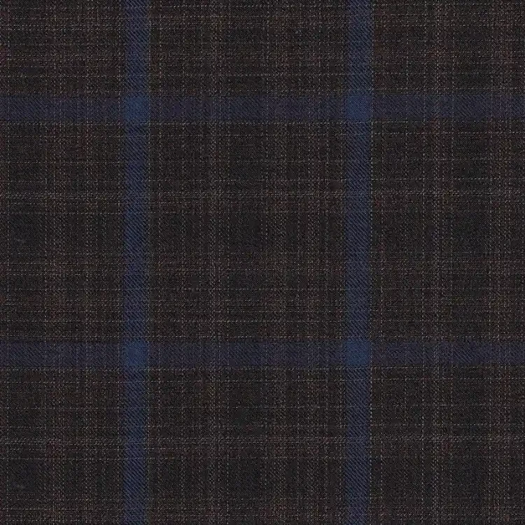 Brown with Light Blue Windowpane