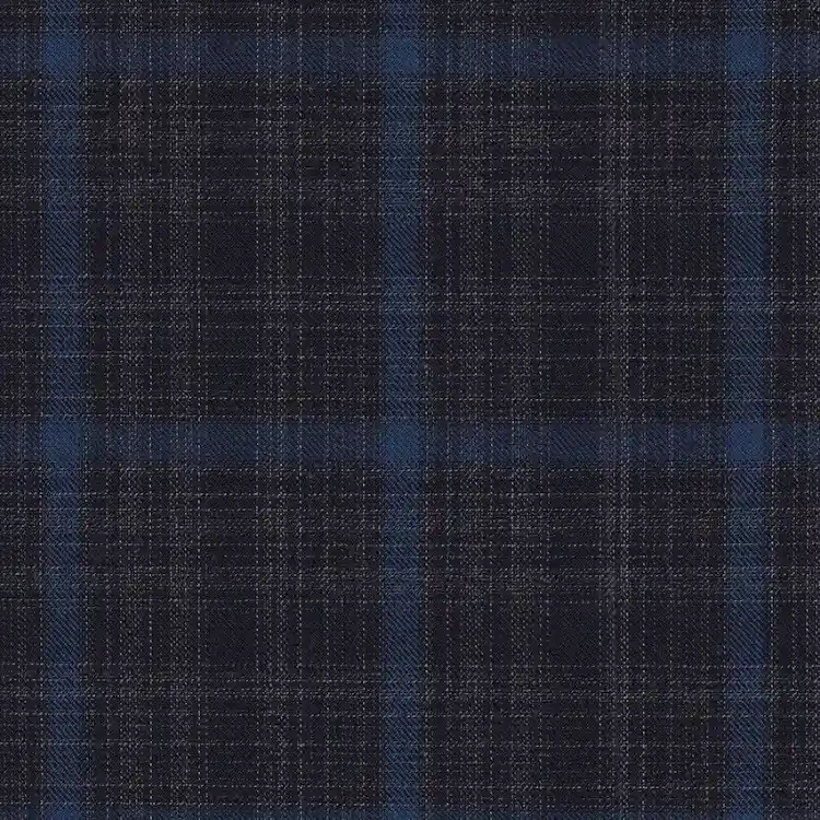 Midnight Blue with Light Blue Windowpane