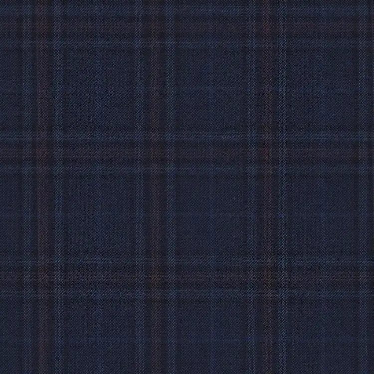 Navy and Burgundy Check