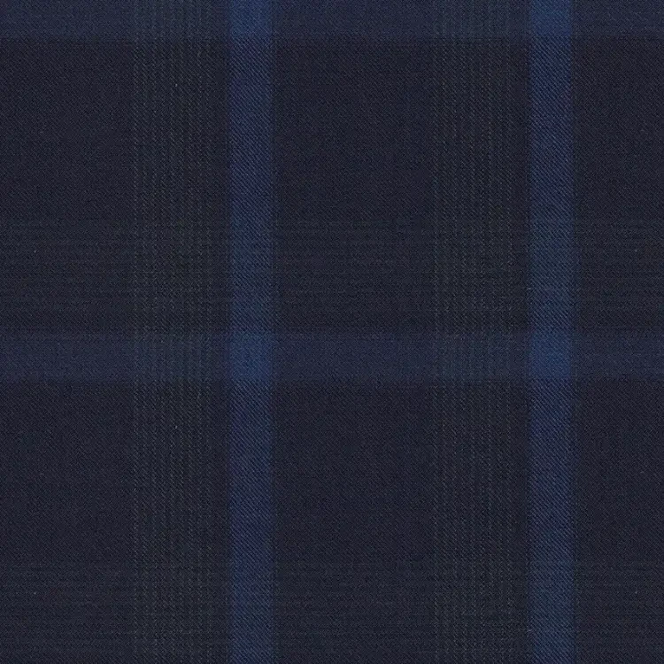 Navy with Blue and Green Check