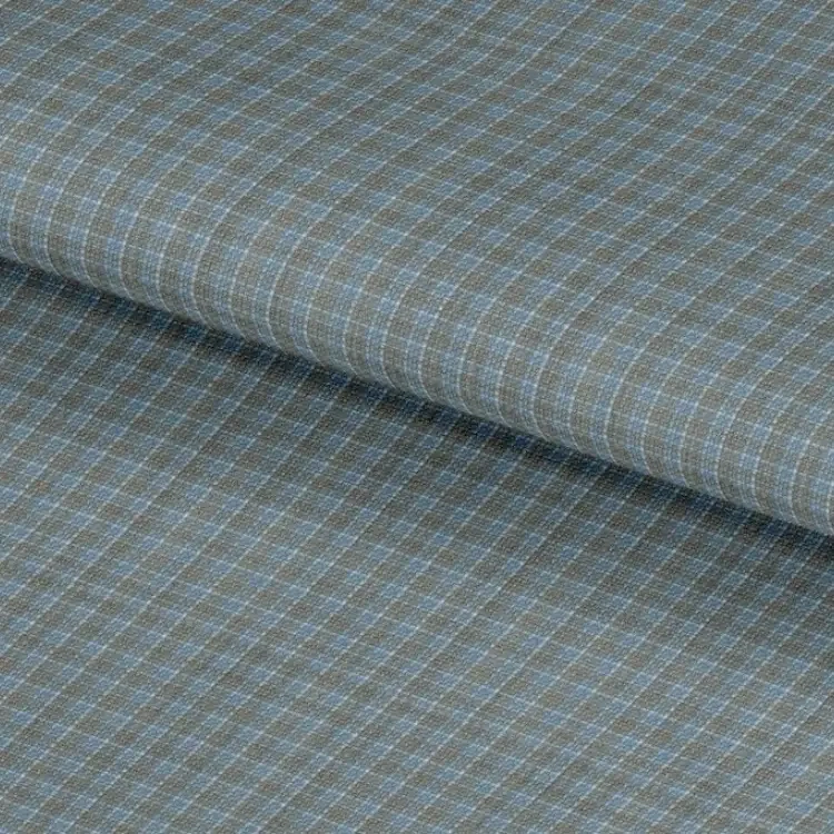Tan and Sky Blue Check