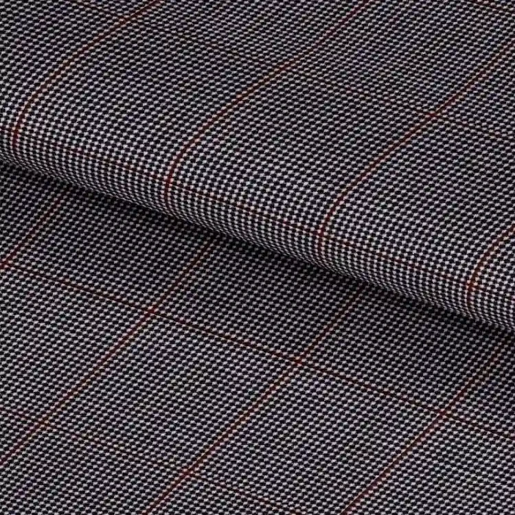 Black and White Houndstooth with Red Check