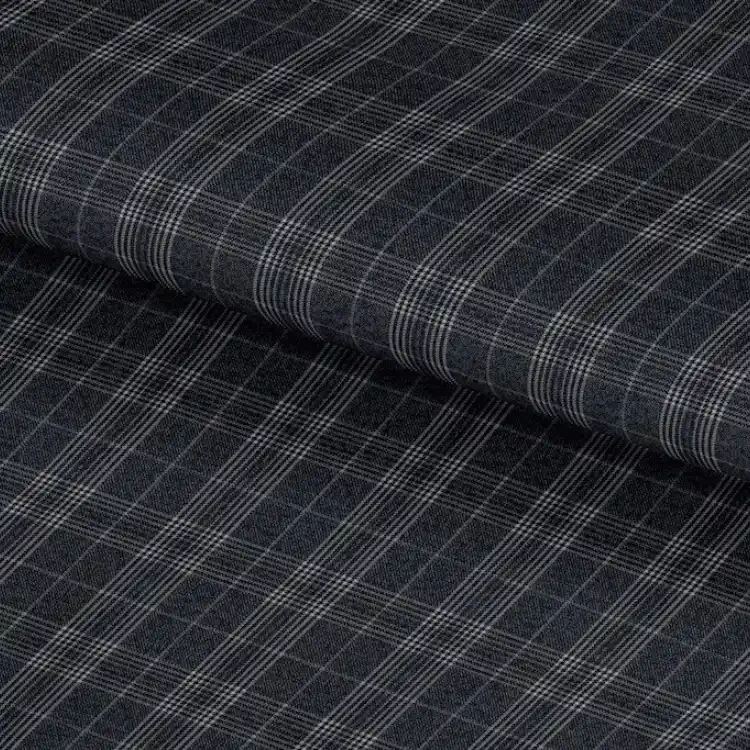 Charcoal Gray with White Windowpane