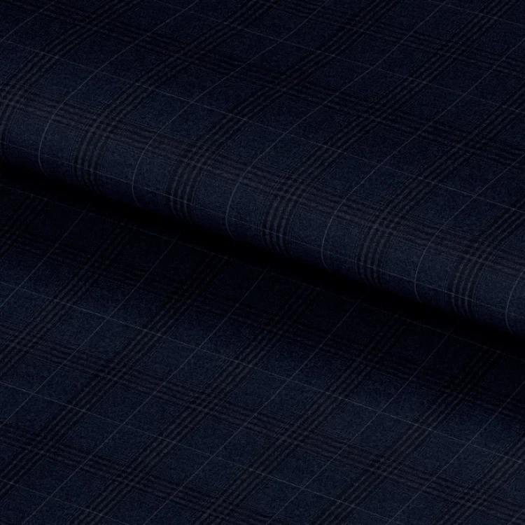 Navy with Light Blue Windowpane