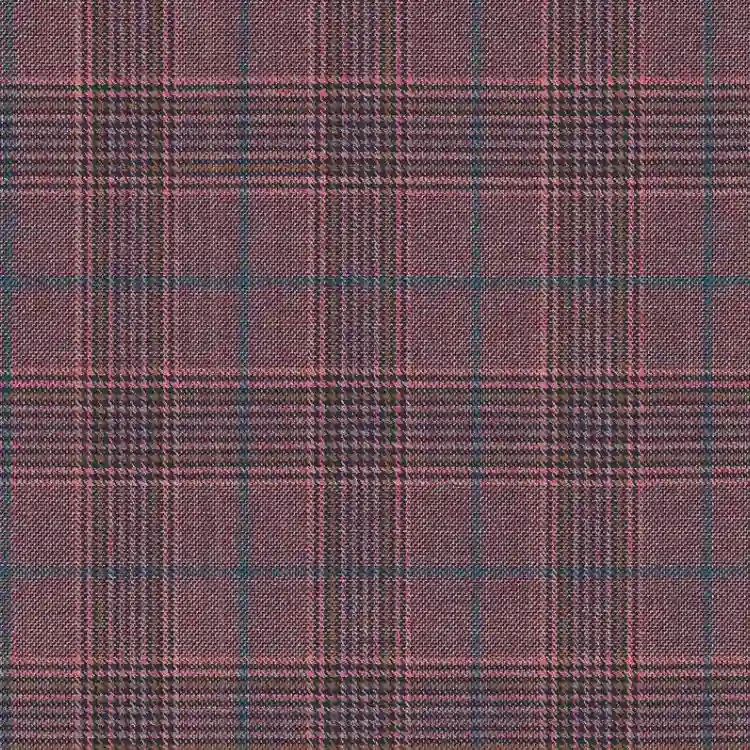 China Rose with Teal Check