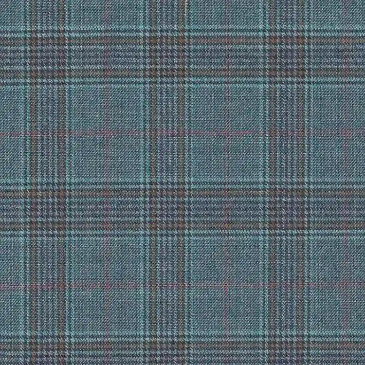 Teal with Brown and Pink Check