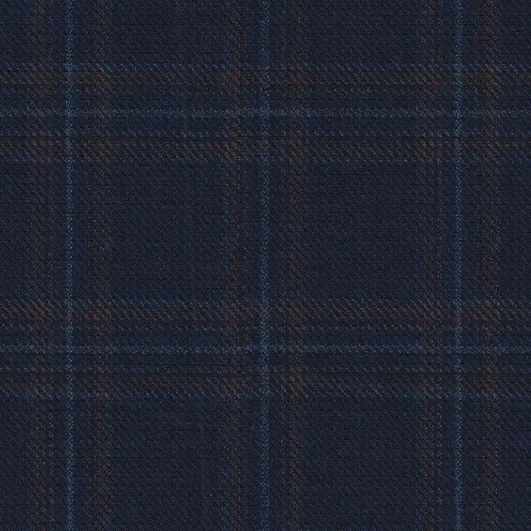 Navy with Brown Check