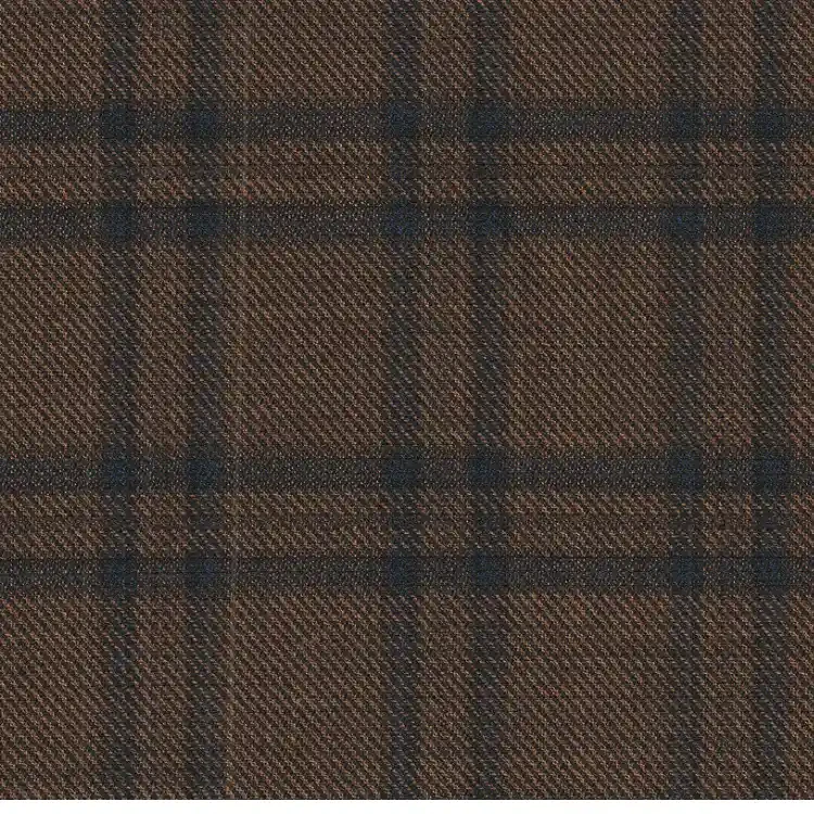 Brown with Navy Check