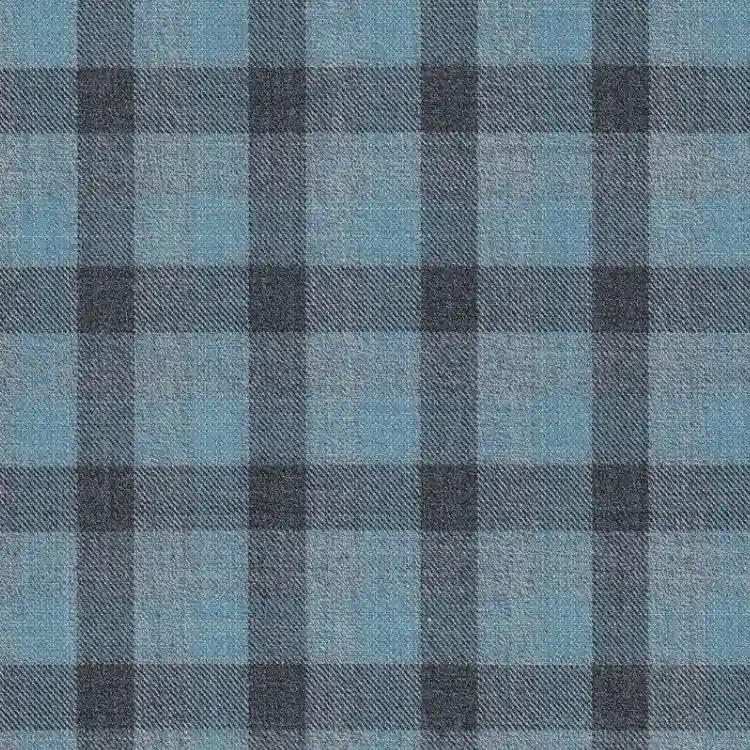 Light Blue with Charcoal Check