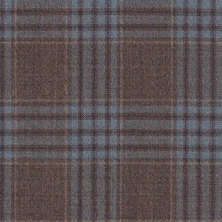 Brown with Blue Check