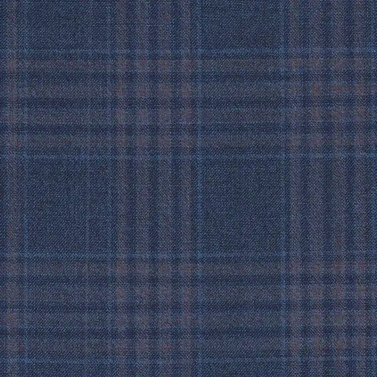 Navy with Brown Check