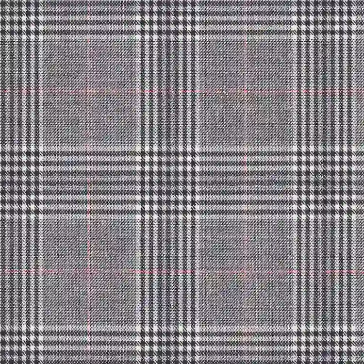 Gray Houndstooth with Pink Check