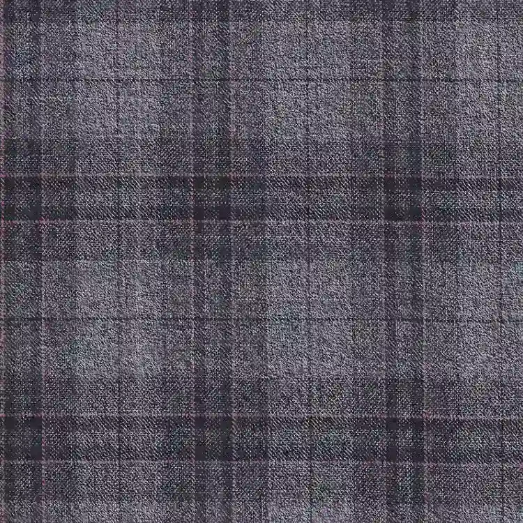 Charcoal Gray with Pink Check