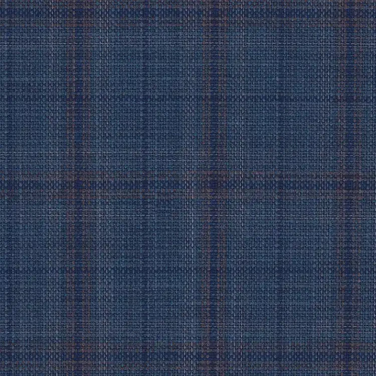 Teal Blue with Brown Check