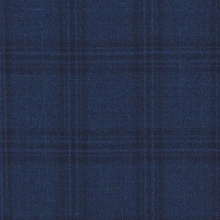 Navy Blue with Black Check