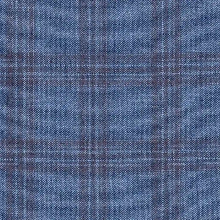 Cool Blue with Maroon Check