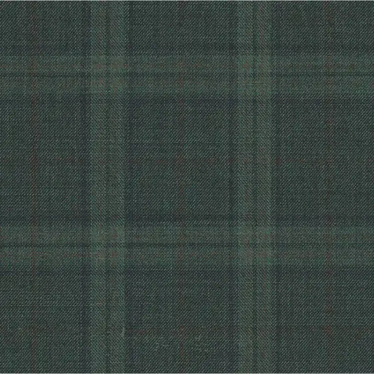 Dark Green with Brown Check