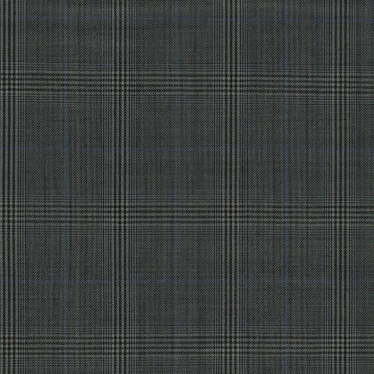 Medium Gray With Blue Windowpane