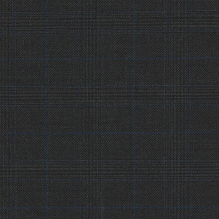 Dark Gray With Blue Windowpane