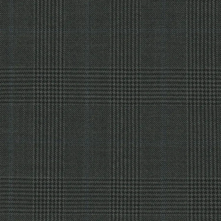 Medium Gray With Blue Windowpane