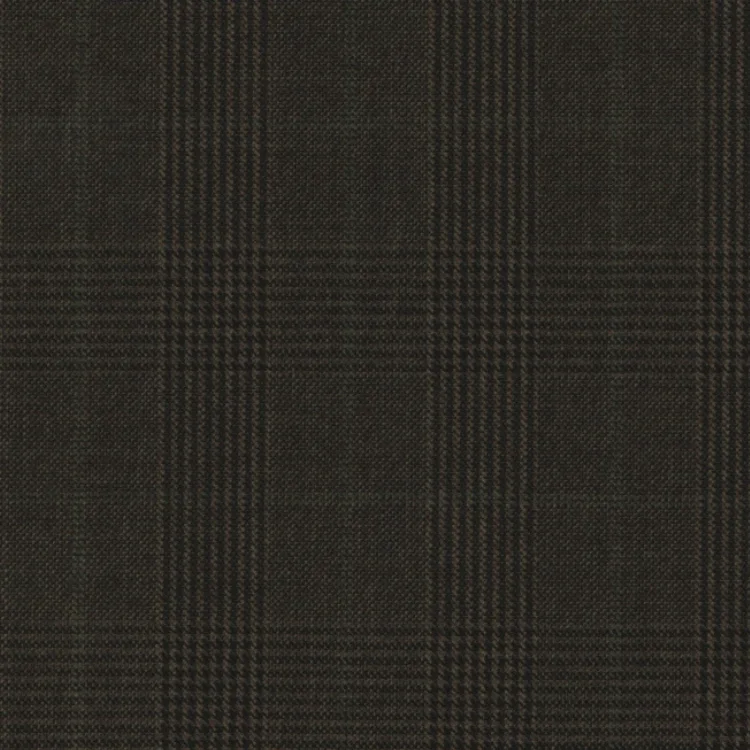 Brown With Olive Green Windowpane