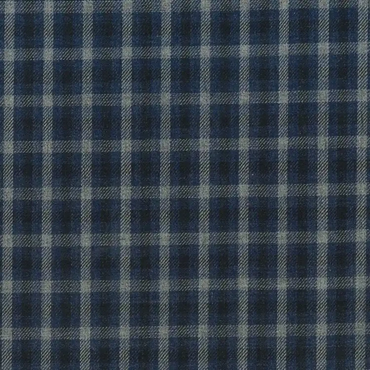 Navy with Beige and White Check