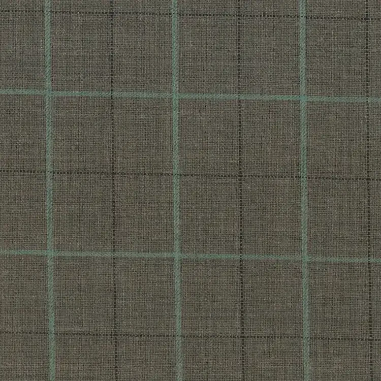 Brown with Sage Green Windowpane