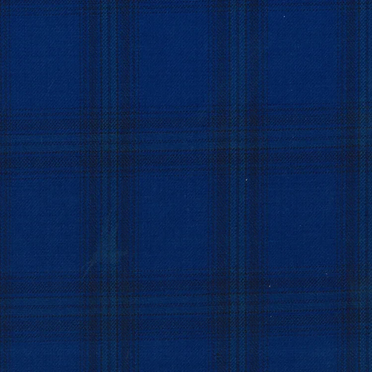 Royal Blue with Dark Blue Windowpane