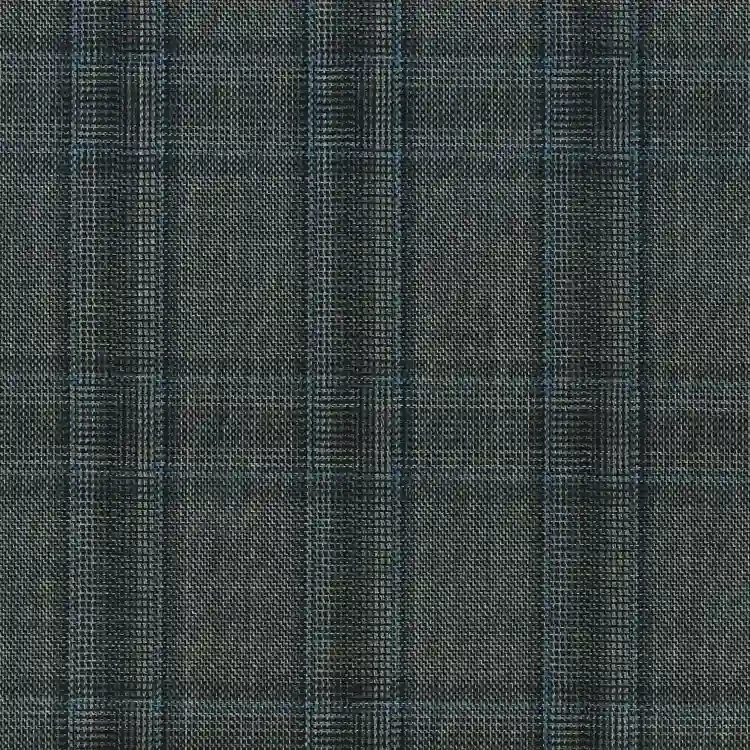 Gray with Black and Blue Windowpane
