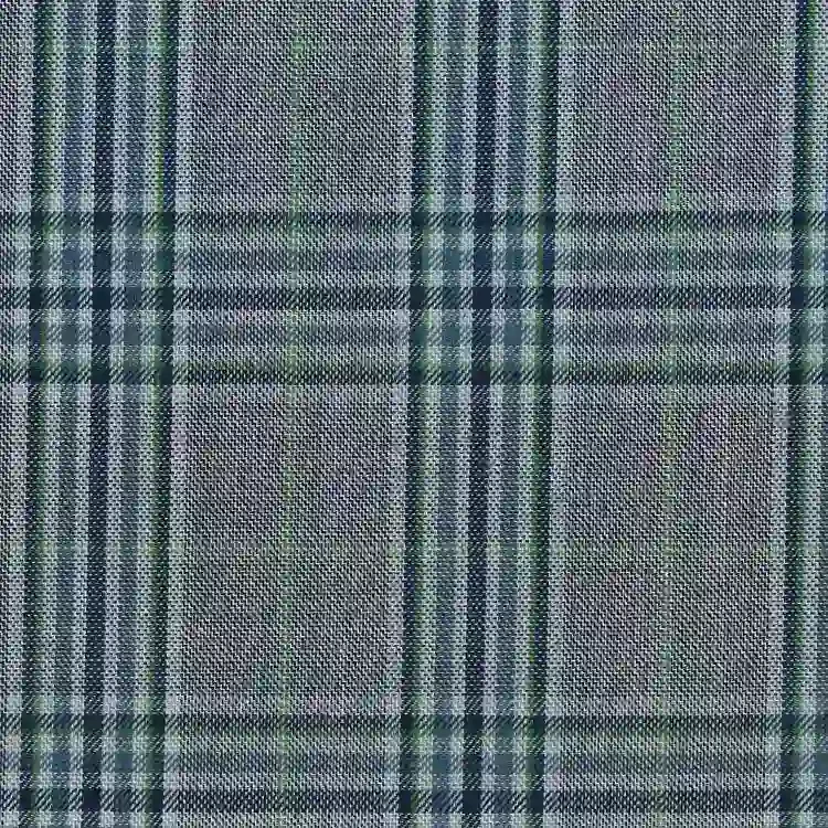 Light Gray with Bright Green and Navy Check
