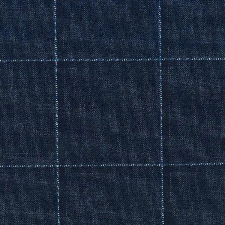 Navy Blue with White Windowpane
