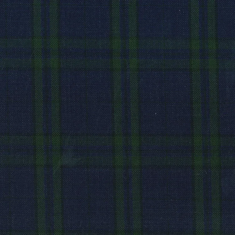 Navy with Green Windowpane