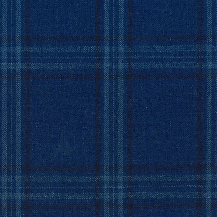 Classic Blue with Black and White Windowpane