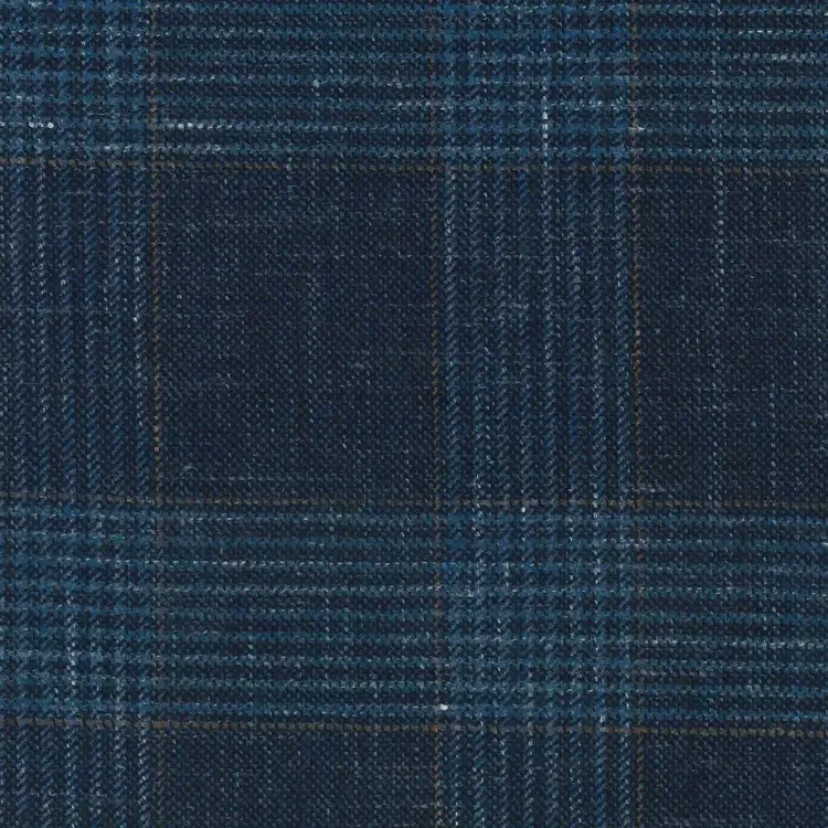 Navy with Brown Check