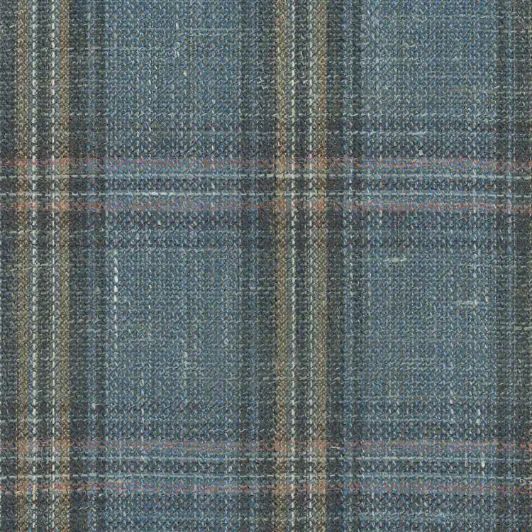 Baby Blue with Brown Check