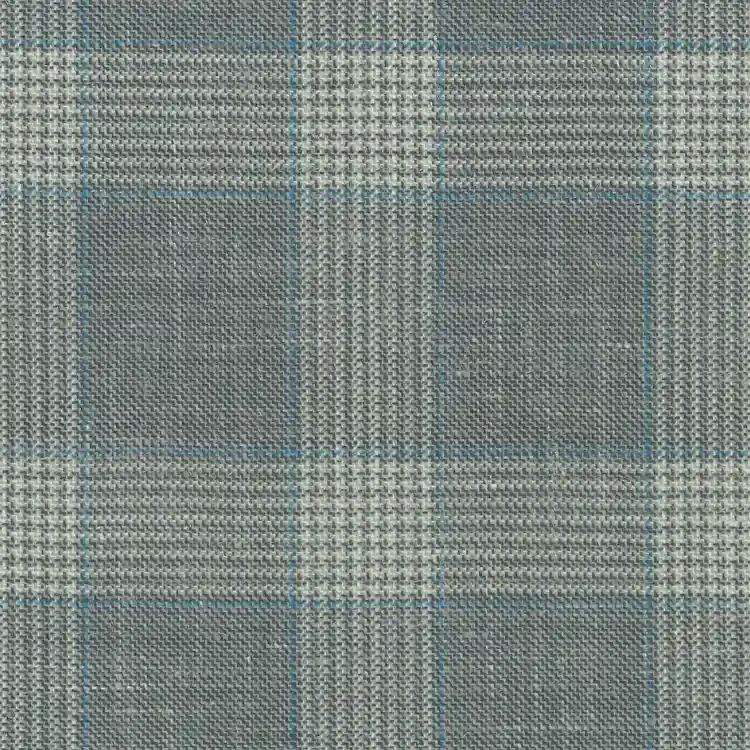 Ash Gray with Light Blue Check