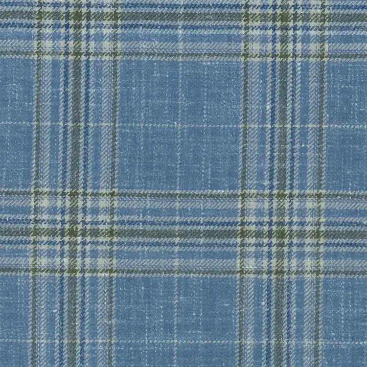 Cool Blue with Forest Green Check