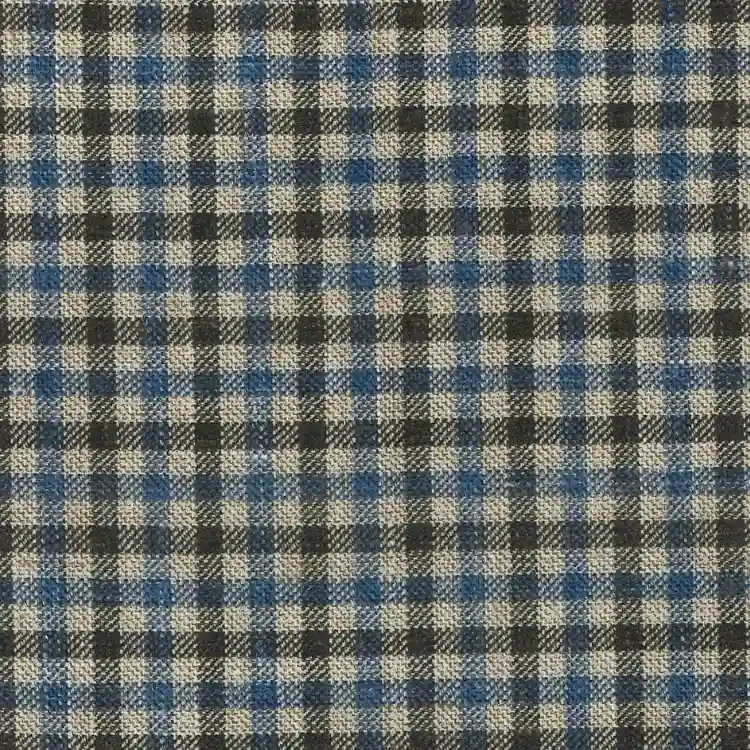 Blue, Tan and Brown Small Check