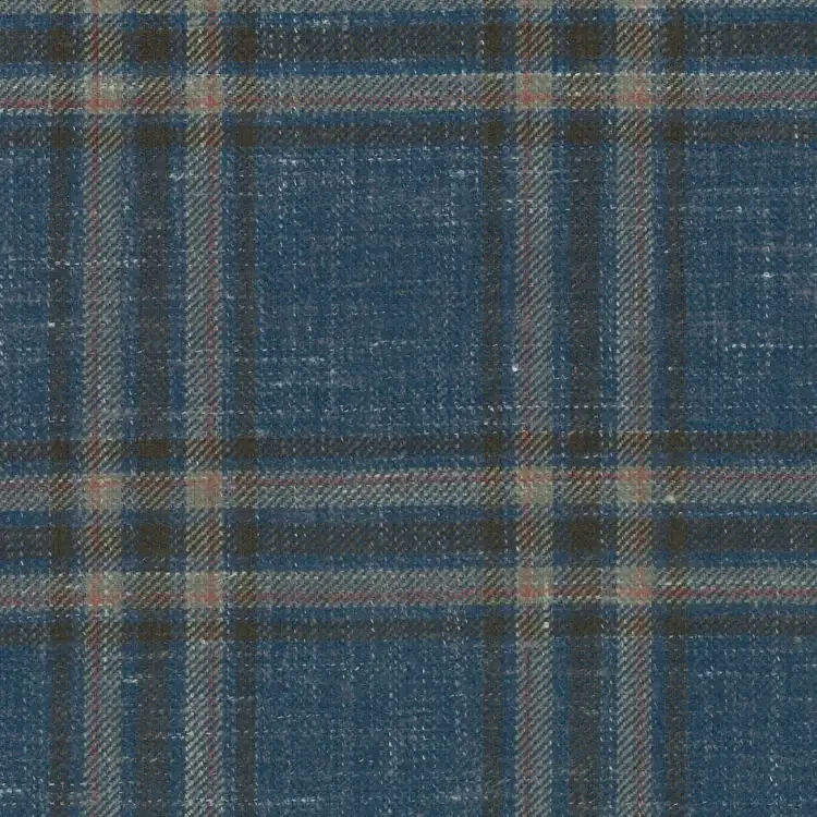 Ash Blue with Red and Brown Check