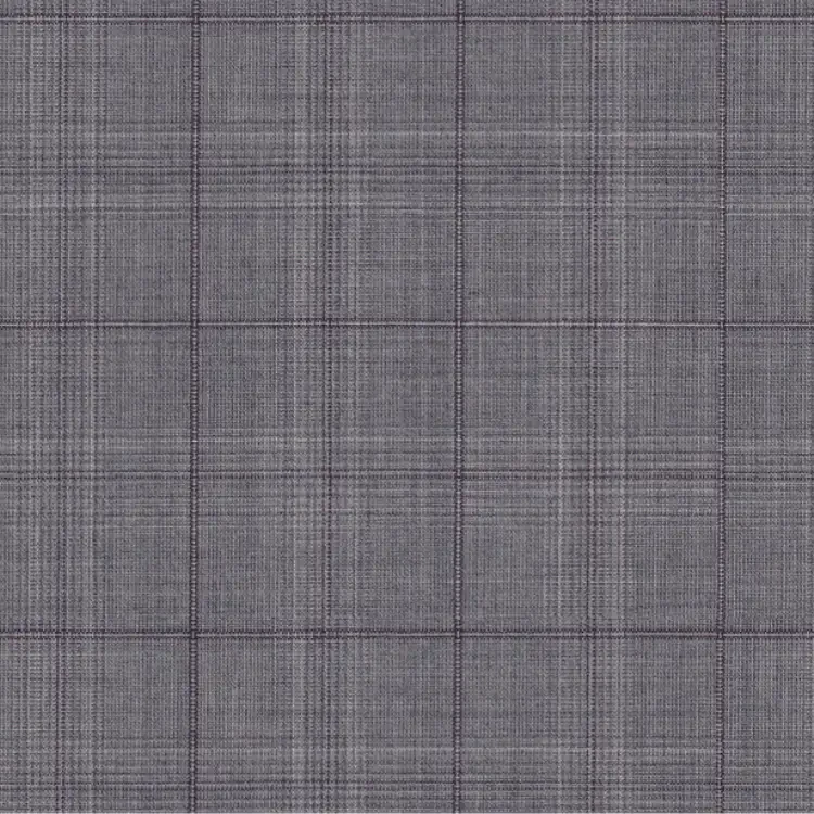 Silver Gray with Plum Check