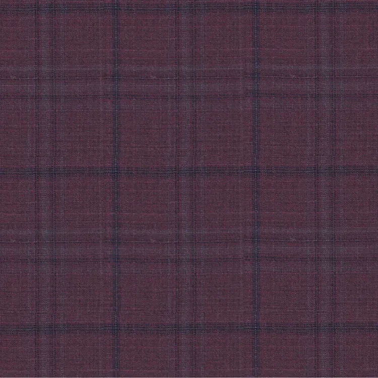 Tuscan Red with Blue Check