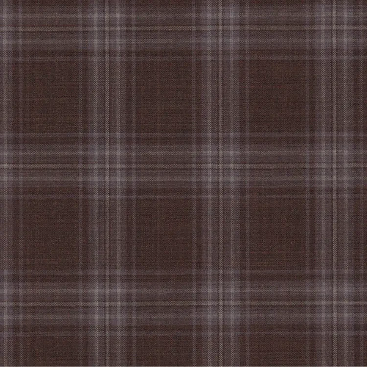Rust Brown with Purple and Tan Check