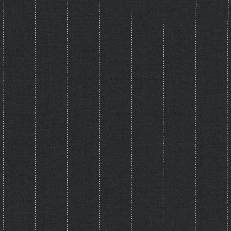 Black with White Pinstripe