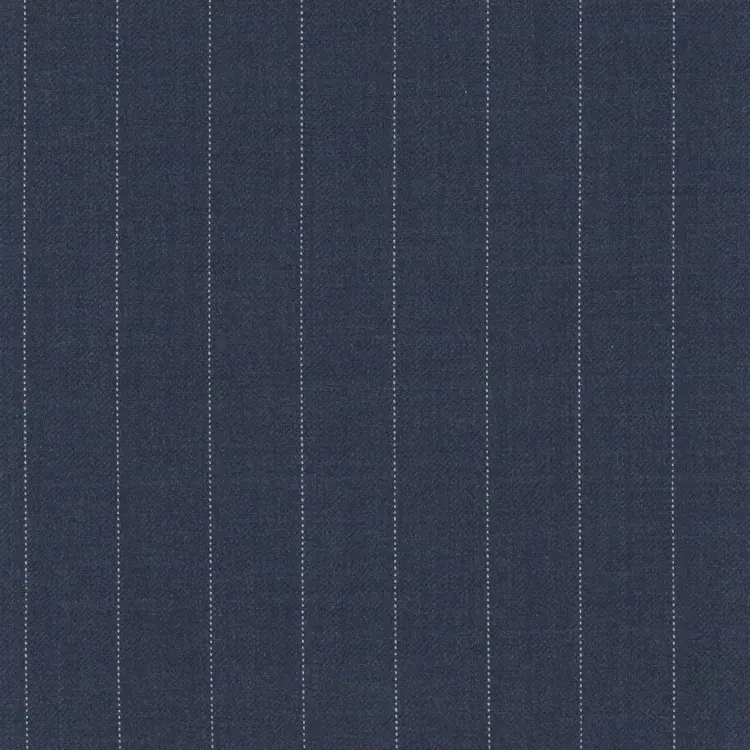 Denim Blue with White Pinstripe
