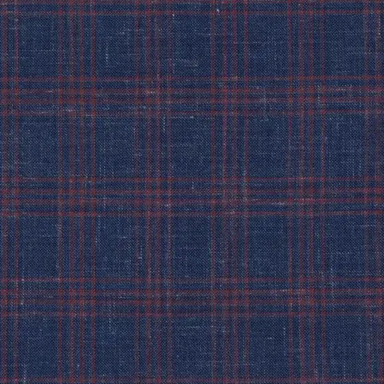 Royal Blue with Red Check