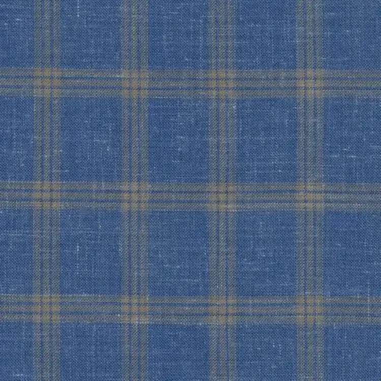 Blue with Tan Check