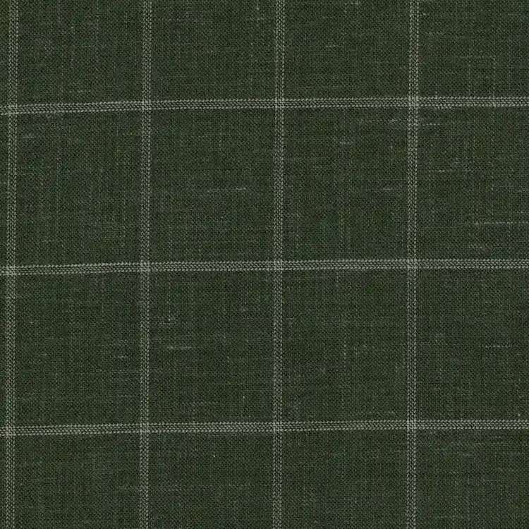Moss Green with Cream Windowpane