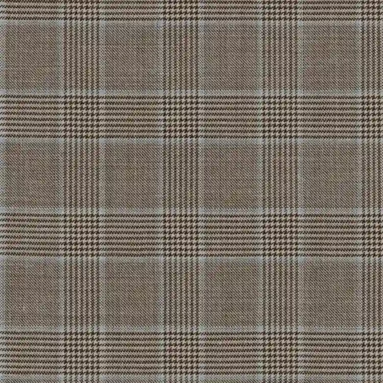 Brown and Light Blue Houndstooth Check